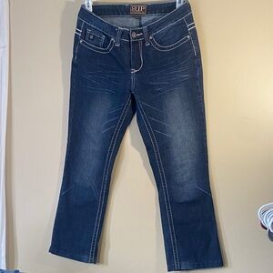 Cowgirl Up Straight Leg Jeans • Women’s 30/34 • Indigo Western Denim